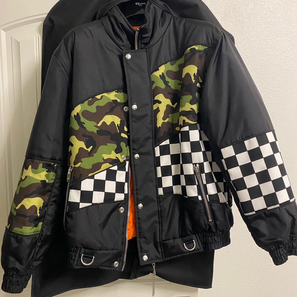Celine patchwork shell bomber jacket